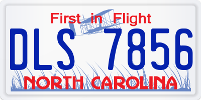 NC license plate DLS7856