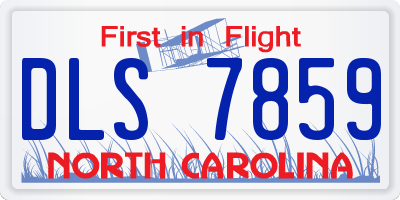 NC license plate DLS7859
