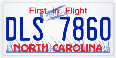 NC license plate DLS7860
