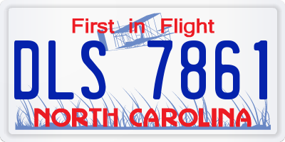 NC license plate DLS7861
