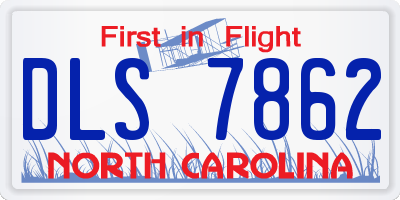 NC license plate DLS7862