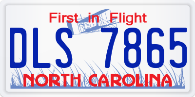 NC license plate DLS7865