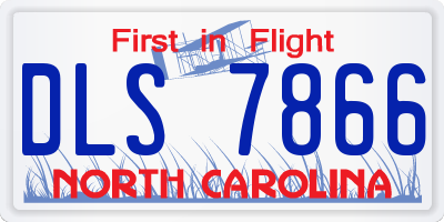 NC license plate DLS7866