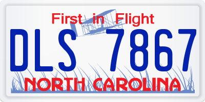 NC license plate DLS7867
