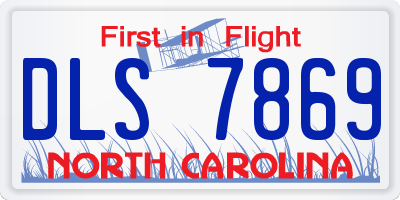 NC license plate DLS7869