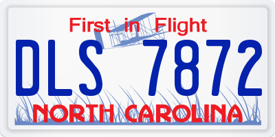 NC license plate DLS7872