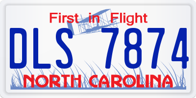 NC license plate DLS7874