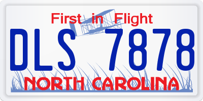 NC license plate DLS7878