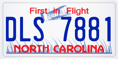 NC license plate DLS7881