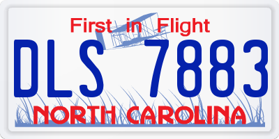 NC license plate DLS7883