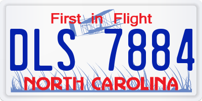 NC license plate DLS7884