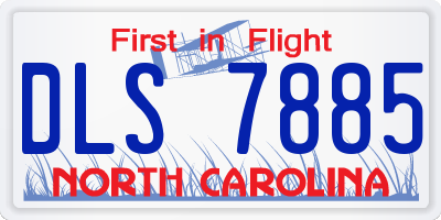 NC license plate DLS7885