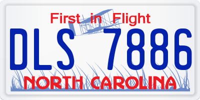 NC license plate DLS7886