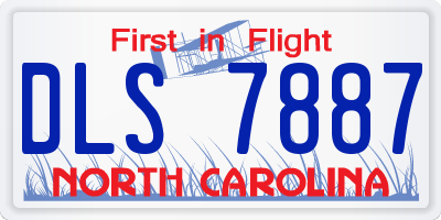 NC license plate DLS7887