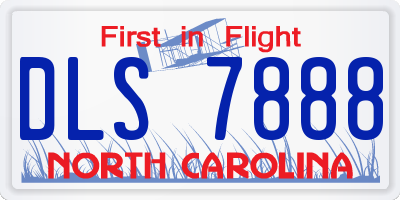 NC license plate DLS7888