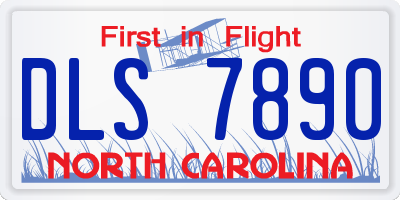 NC license plate DLS7890