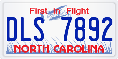 NC license plate DLS7892
