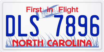 NC license plate DLS7896