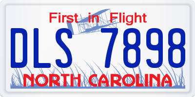 NC license plate DLS7898