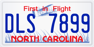 NC license plate DLS7899