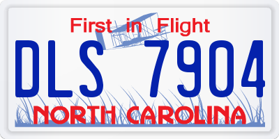 NC license plate DLS7904