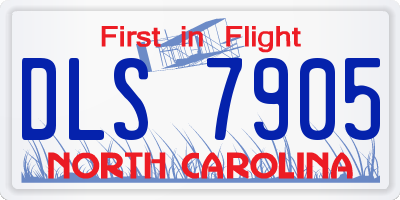 NC license plate DLS7905
