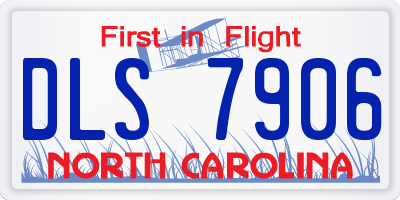 NC license plate DLS7906