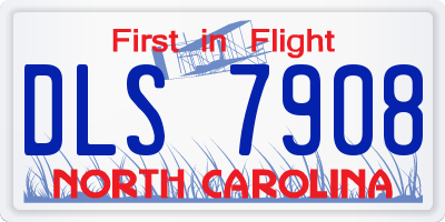 NC license plate DLS7908