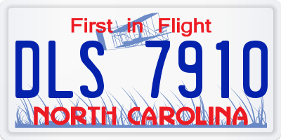 NC license plate DLS7910