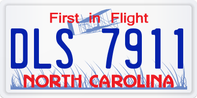 NC license plate DLS7911