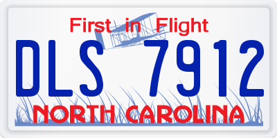 NC license plate DLS7912