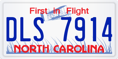 NC license plate DLS7914