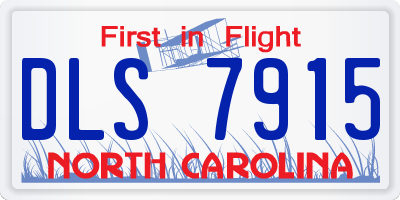 NC license plate DLS7915