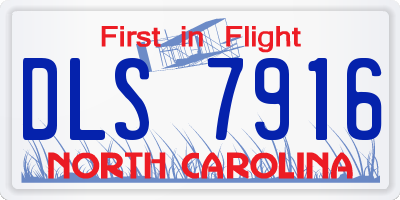 NC license plate DLS7916