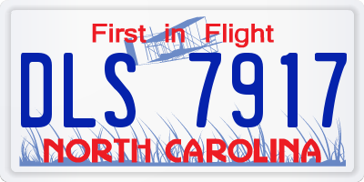 NC license plate DLS7917