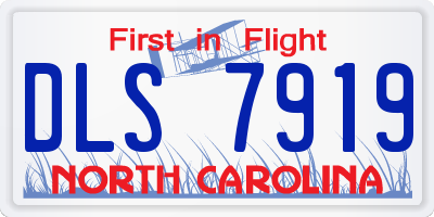 NC license plate DLS7919
