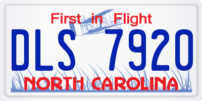 NC license plate DLS7920