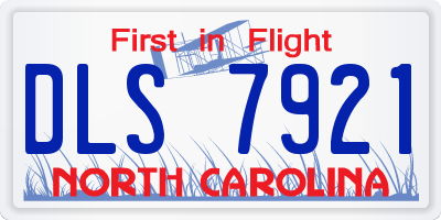 NC license plate DLS7921