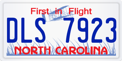 NC license plate DLS7923