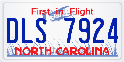 NC license plate DLS7924
