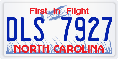 NC license plate DLS7927