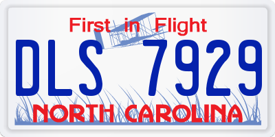NC license plate DLS7929