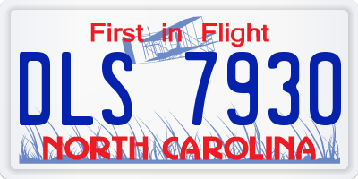 NC license plate DLS7930