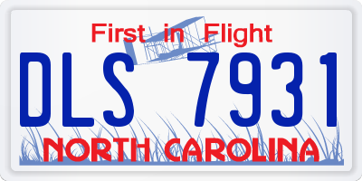 NC license plate DLS7931