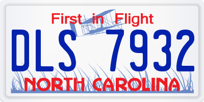 NC license plate DLS7932