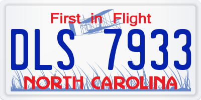 NC license plate DLS7933