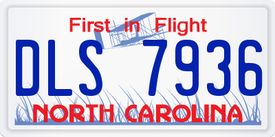 NC license plate DLS7936