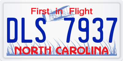 NC license plate DLS7937