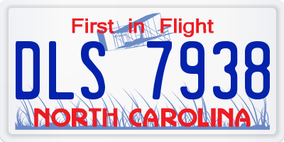 NC license plate DLS7938