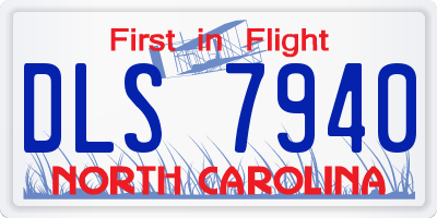 NC license plate DLS7940